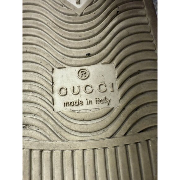 Gucci Womens GG Supreme Canvas Ace Sneakers Size 37.5 Red & Blue Stripes Made In - Picture 8 of 15